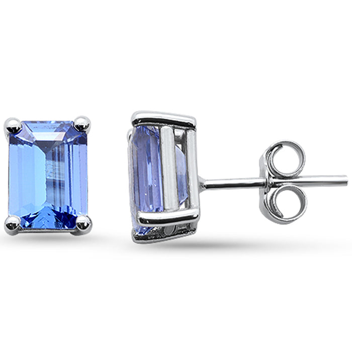 SPECIAL! 2.01ct G SI 14K White Gold Tanzanite Gemstone Stud Earrings