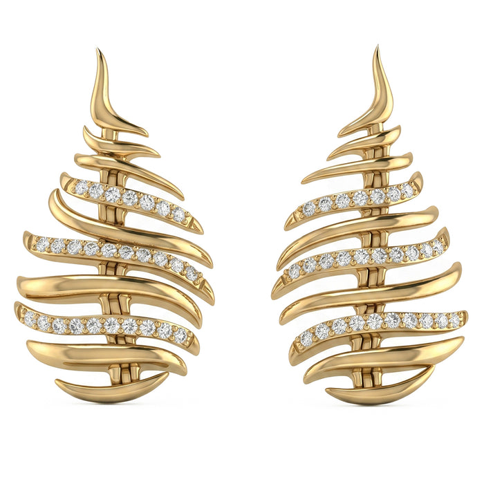 SPECIAL! .19ct G SI 14kt Yellow Gold Modern Diamond Drop Earrings