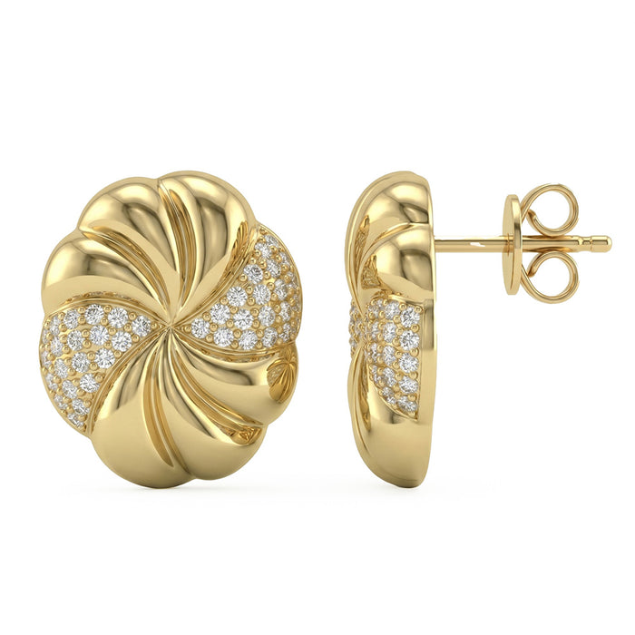 SPECIAL! .29ct G SI 14kt Yellow Gold Modern Diamond Stud Earrings