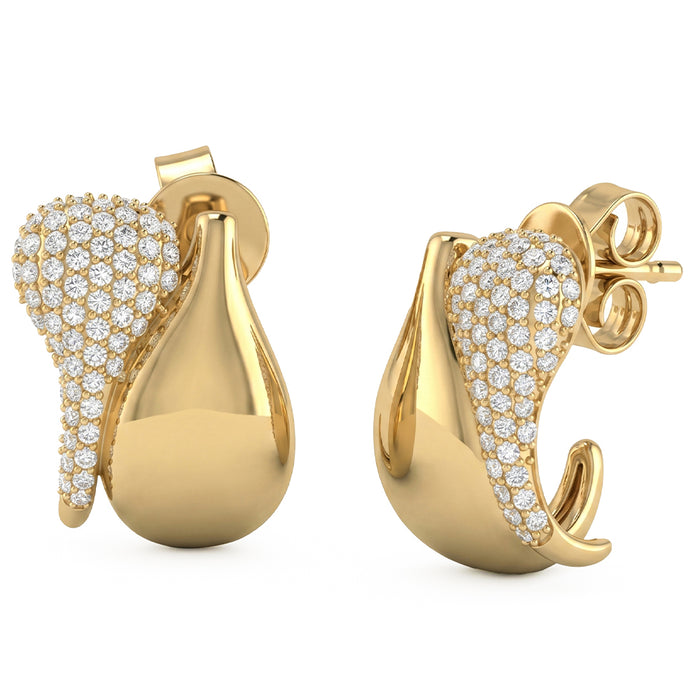 SPECIAL! .46ct G SI 14kt Yellow Gold Modern Diamond Stud Earrings