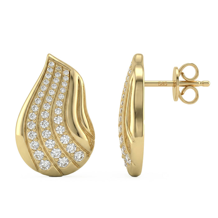 SPECIAL! .72ct G SI 14kt Yellow Gold Modern Diamond Stud Earrings