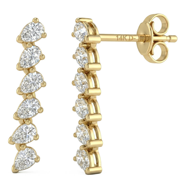 SPECIAL! .83ct G SI 14kt Yellow Gold Diamond Drop Earrings
