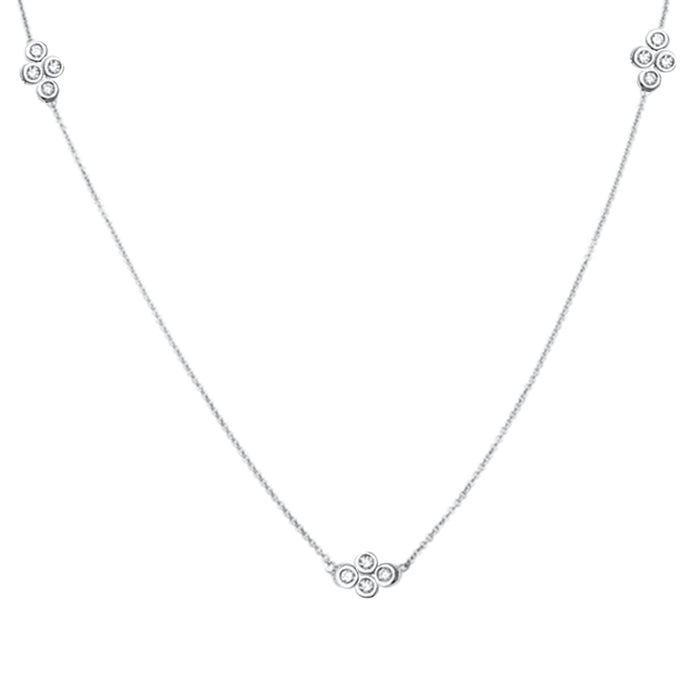 DIAMOND CLOSEOUT! .15ct 14kt White Gold Diamond Pendant 18" Necklace