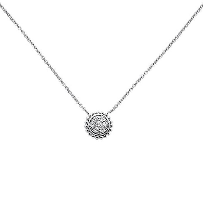 DIAMOND CLOSEOUT! .14ct 14k White Gold Diamond Pendant Necklace 18" Long
