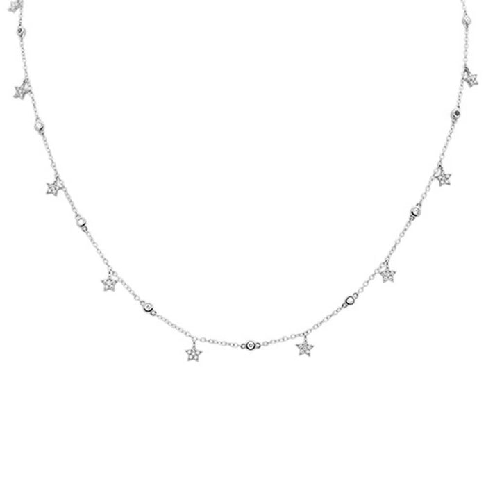 DIAMOND CLOSEOUT! .61ct G SI 14k White Gold Diamond Designer Pendant Necklace 16" Long+(1"ext)