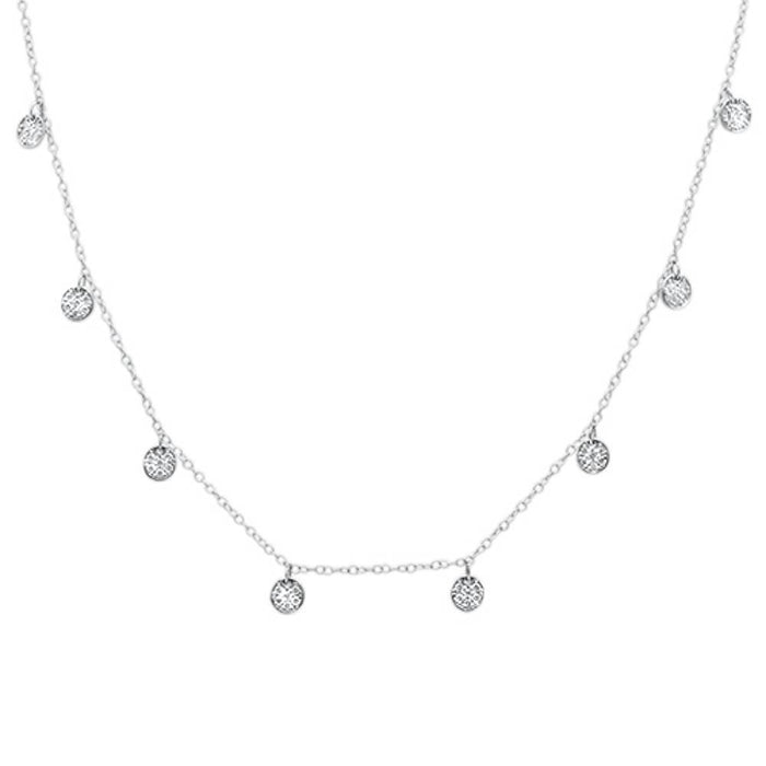 DIAMOND CLOSEOUT! .50ct G SI 14k White Gold Diamond Pendant Necklace 17" Long