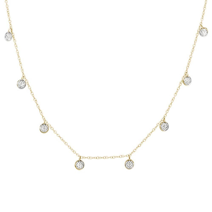 DIAMOND CLOSEOUT! .44ct G SI 14k Yellow Gold Diamond Pendant Necklace 17" Long