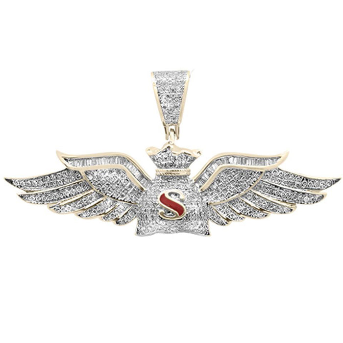 DIAMOND CLOSEOUT! .89CT G SI 10K Yellow Gold Diamond Diamond Pendant EB