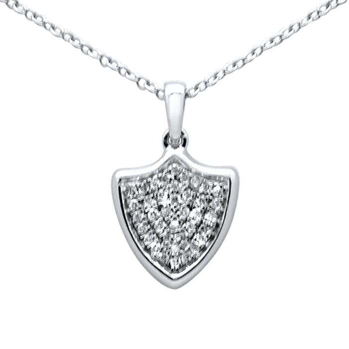 DIAMOND CLOSEOUT! .10ct F SI 10K White Gold Diamond Pendant Necklace 18" Chain