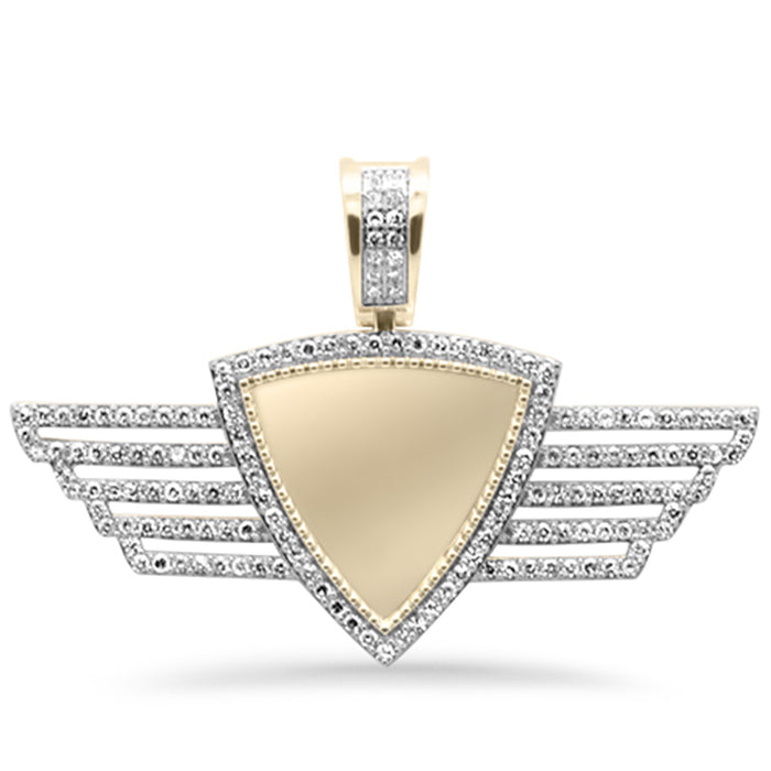 DIAMOND CLOSEOUT! 1.17ct F SI 10K Yellow Gold Diamond Dimond Hip Hop Iced Out Memory Pendant