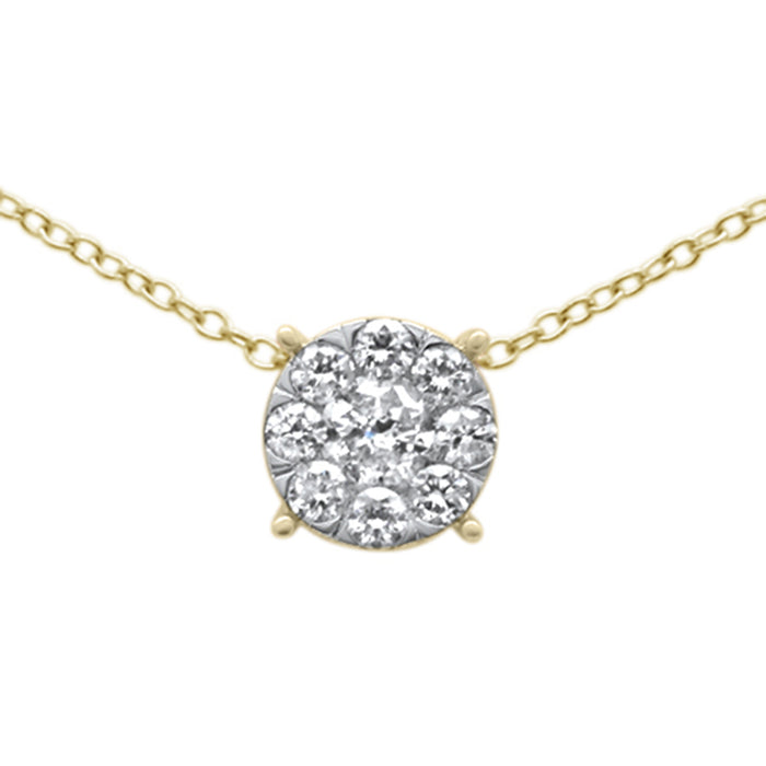 DIAMOND CLOSEOUT! .53ct G SI 10K Yellow Gold Diamond Round Pendant