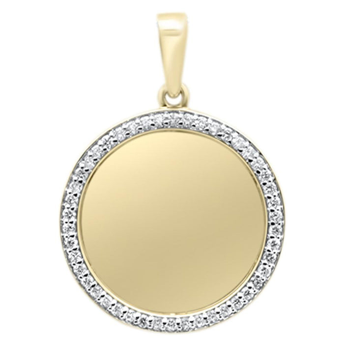 DIAMOND CLOSEOUT! .63ct G SI 10K Yellow Gold Diamond Iced Out Memory Charm Pendant