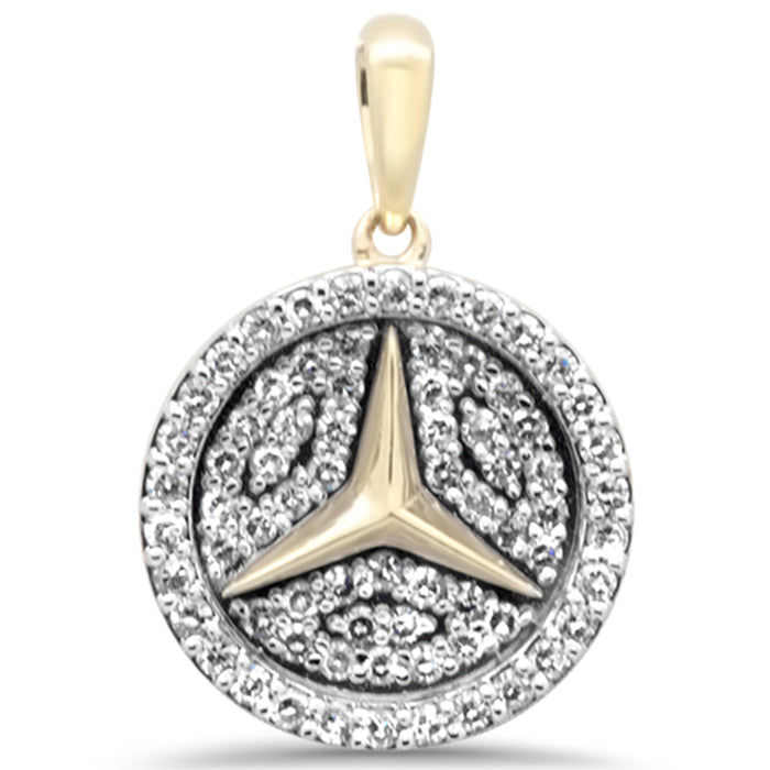 DIAMOND CLOSEOUT! .50ct G SI 10K Yellow Gold Diamond Hip Hop Diamond Emblem Medallion Pendant