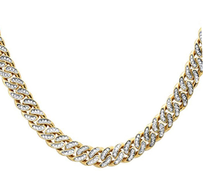 SPECIAL! 7mm 3.54ct G SI 14k Yellow Gold Diamond Round Cuban Necklace 18"