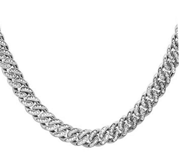 SPECIAL! 4mm 1.77ct G SI 14k White Gold Round Diamond Cuban Necklace 18"