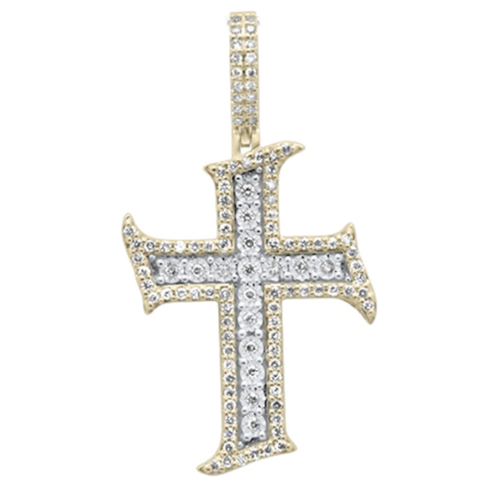 DIAMOND CLOSEOUT! .48ct G SI 10K Yellow Gold Diamond Cross Necklace Pendant