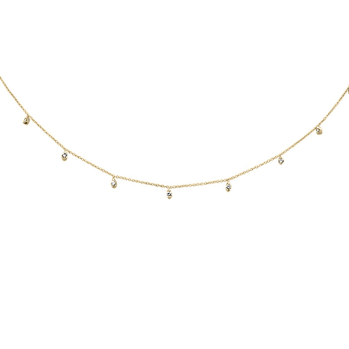 SPECIAL! .34ct G SI 14K Yellow Gold Diamond Dia By the Yard Pendant Necklace