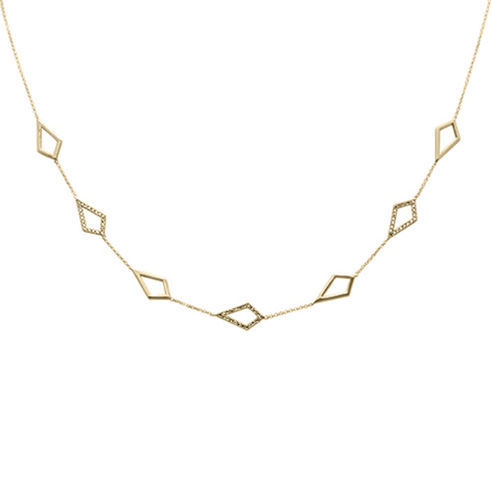 DIAMOND CLOSEOUT! .40ct G SI 14K Yellow Gold Diamond Geometric Pendant Necklace