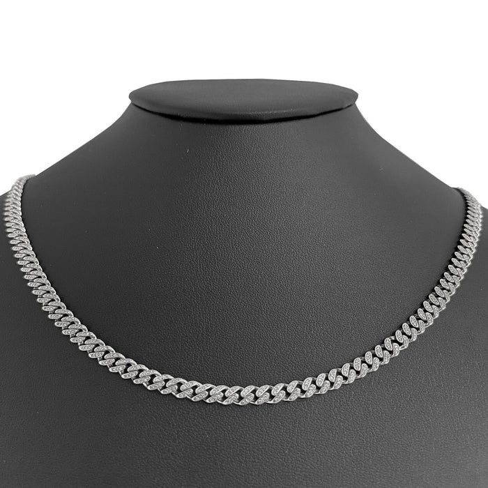 SPECIAL! 5mm 1.64ct G SI 14k White Gold Round Diamond Cuban Necklace 16"