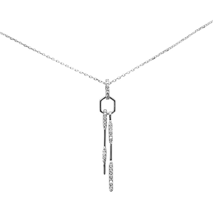 DIAMOND CLOSEOUT! .20ct G SI 14K White Gold Diamond Drop Pendant