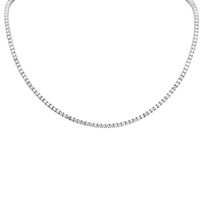 SPECIAL! 10.75ct G SI 14K White Gold Diamond Tennis Necklace 18" Long