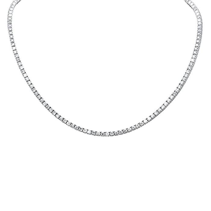 SPECIAL! 8.09ct G SI 14K White Gold Diamond Tennis Necklace 14" +2" EXT