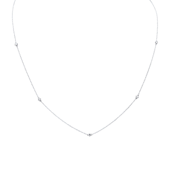 DIAMOND CLOSEOUT! .18ct G SI 14K White Gold Diamond Pendant Necklace 18" Long