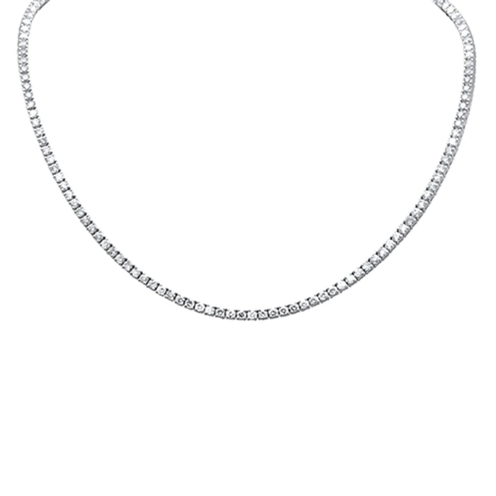 SPECIAL! 6.22ct G SI 14K White Gold Diamond Tennis Necklace 14"+2" EXT