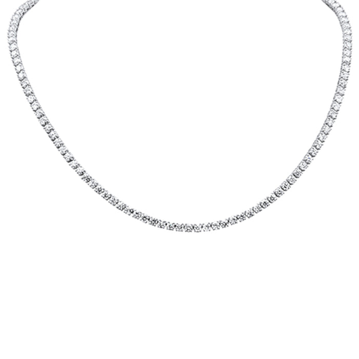 SPECIAL! 12.51ct G SI 14K White Gold Diamond Tennis Necklace 14" + 2" EXT