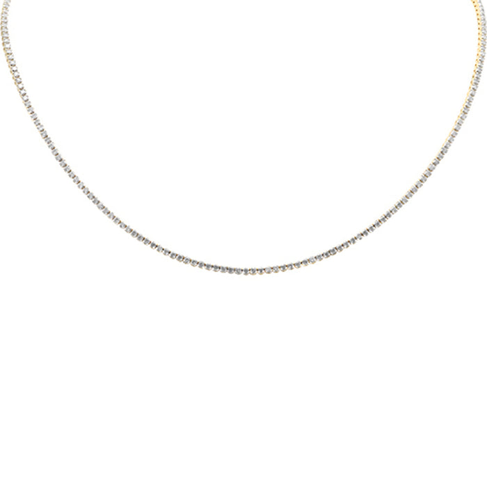 DIAMOND CLOSEOUT! 5.57ct G SI 14K Yellow Gold Adjustable Tennis Necklace 14"+2" Long