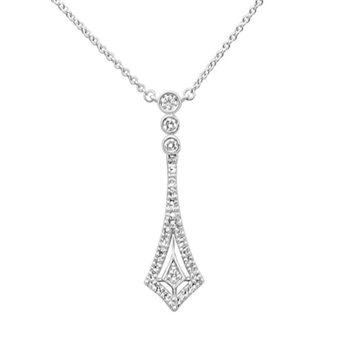 DIAMOND CLOSEOUT! .25ct G SI 14K White Gold Diamond Pendant Necklace 16" + 2" EXT