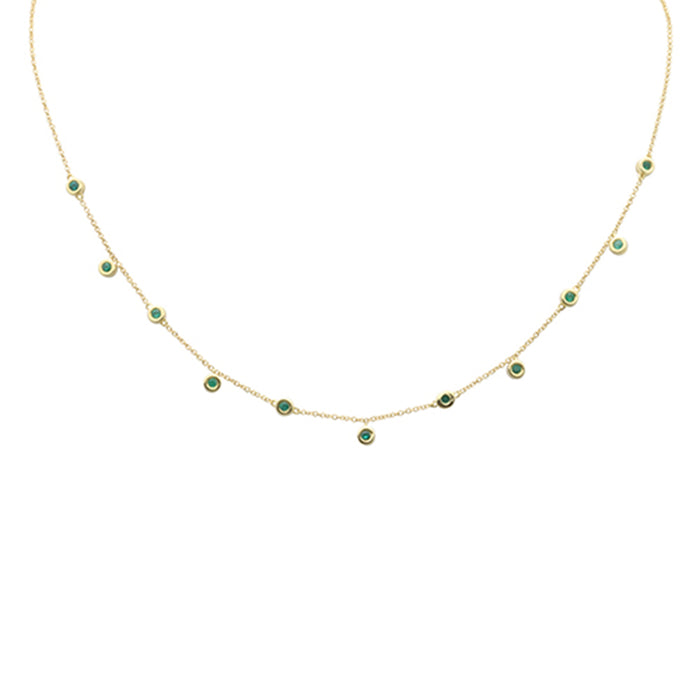 DIAMOND CLOSEOUT! .29ct G SI 14K Yellow Gold Emerald Pendant Necklace 16+2" Ext