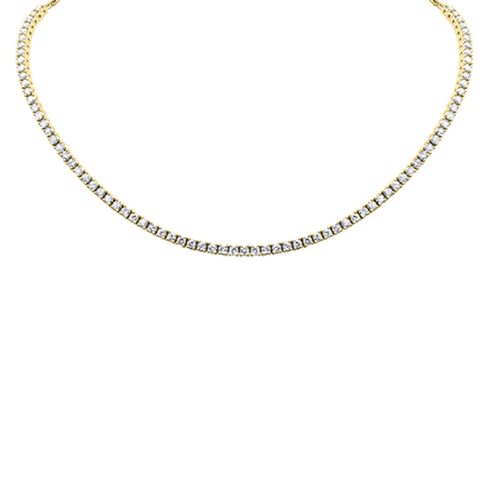 DIAMOND CLOSEOUT! 5.01ct G SI 14K Yellow Gold Diamond Tennis Necklace 10 + 4" Ext