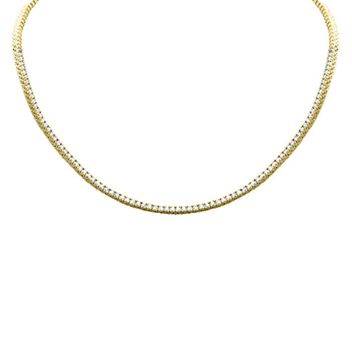 DIAMOND CLOSEOUT! 1.99ct G SI 14K Yellow Gold Diamond Tennis Necklace 14" + 2" Ext