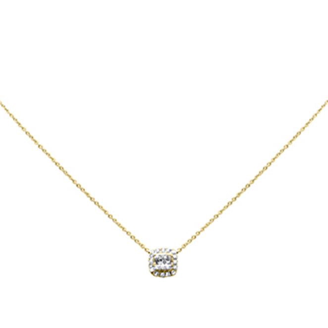 DIAMOND CLOSEOUT! .13ct G SI 14K Yellow Gold Diamond Pendant Necklace 16" + 2" Ext