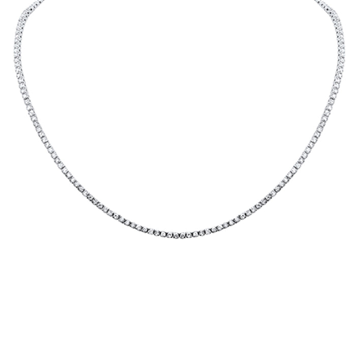 SPECIAL! 3.46ct G SI 14K White Gold Round Diamond Tennis Necklace 12+4" Ext
