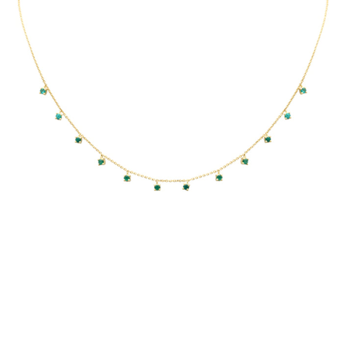 GEMSTONE CLOSEOUT! .66ct G SI 14K Yellow Gold Emerald Gemstone 18" Ext