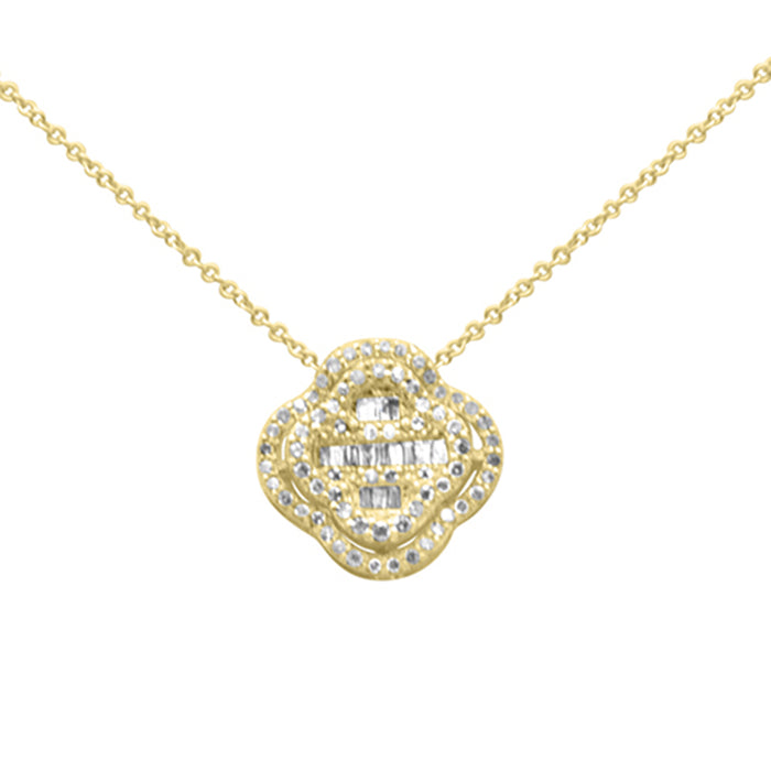 DIAMOND CLOSEOUT! .41ct G SI 14K Yellow Gold Diamond Pendant Necklace 18" Ext