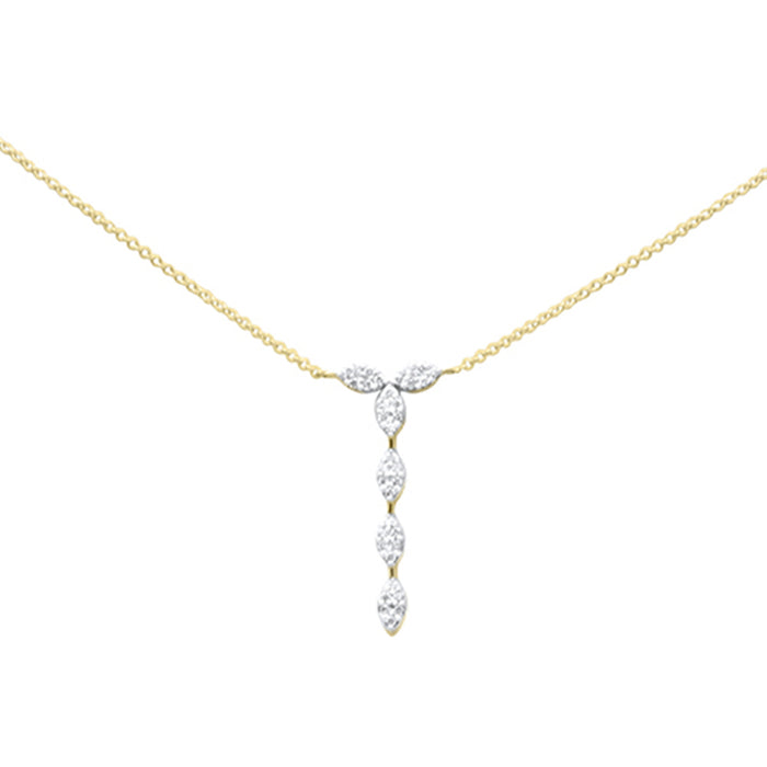 DIAMOND CLOSEOUT! .25ct G SI 14K Yellow Gold Round Diamond Pendant Necklace 16 + 2" Ext