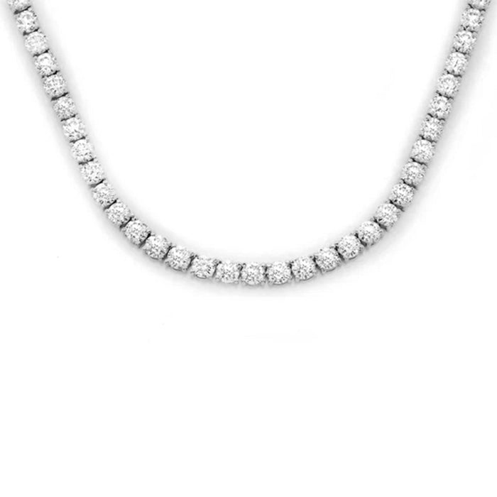 SPECIAL!7.13ct G SI 14K White Gold Diamond Tennis Necklace 16"