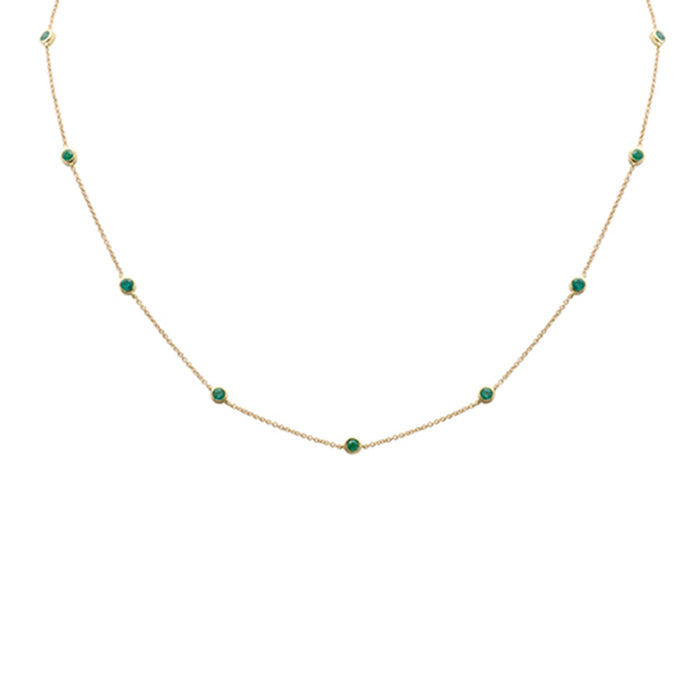 DIAMOND CLOSEOUT! .62ct G SI 14K Yellow Gold Green Emerald Gemstone Pendant Necklace 16 + 2" Ext