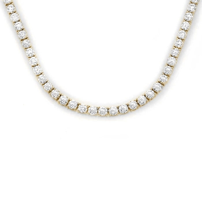 SPECIAL! 5.02ct G SI 14K Yellow Gold Diamond Tennis Necklace 16" Long
