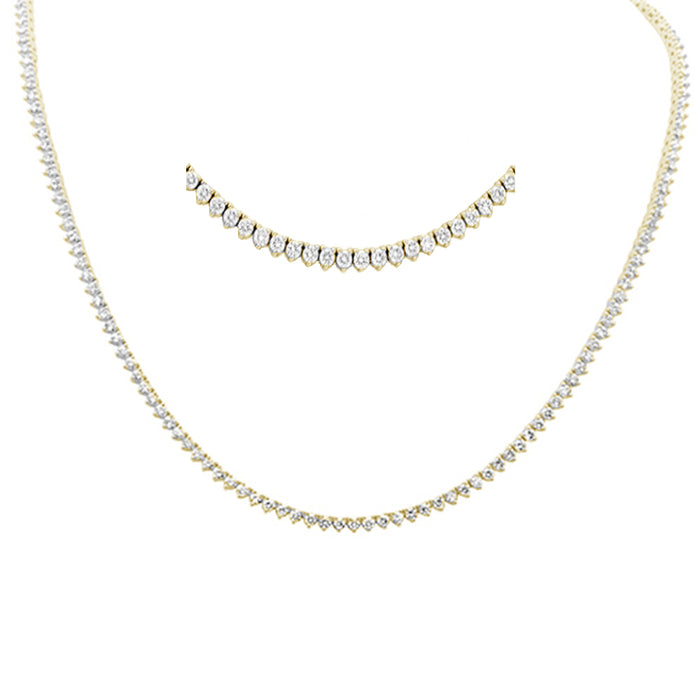 SPECIAL! 4.99ct G SI 3 Prong 14K Yellow Gold Diamond Elegant Tennis Necklace 16" Long