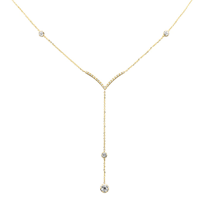 DIAMOND CLOSEOUT! .35ct G SI 14K Yellow Gold Diamond Drop Pendant Necklace 18" Long