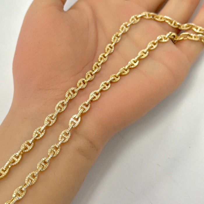 SPECIAL!2.41ct G SI 14K Yellow Gold Diamond Elegant Link Pendant Necklace 16' Long