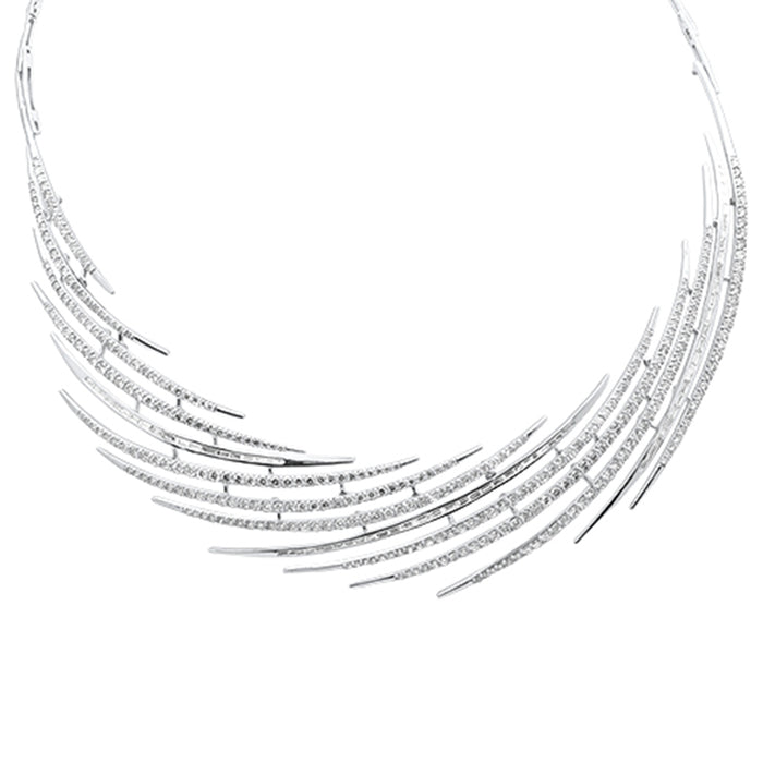 SPECIAL! 7.99ct G SI 14K White Gold Elegant Diamond Pendant Necklace 16" Long