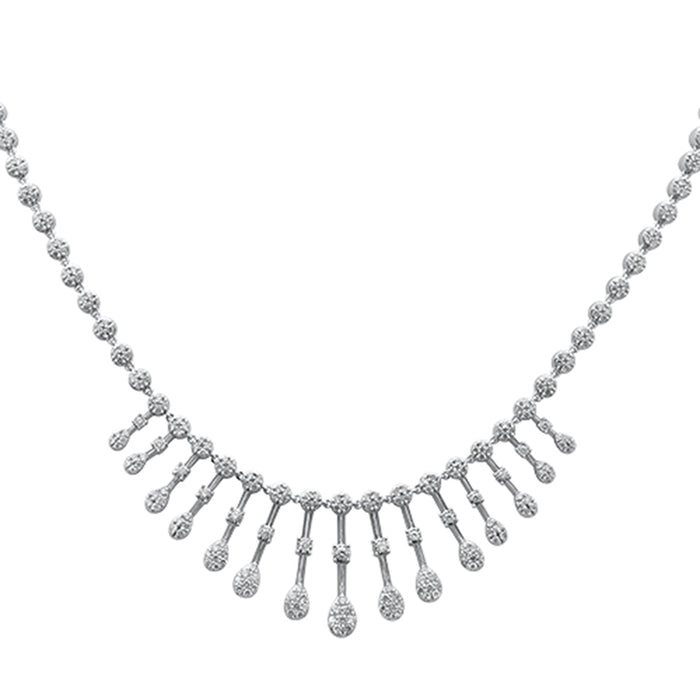 SPECIAL! 2.24ct G SI 14K White Gold Diamond Drop Pendant Necklace 18" Long