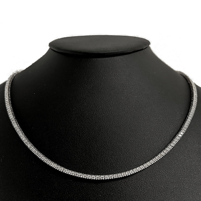 SPECIAL! 7.05ct G SI 14K White Gold Diamond Tennis Necklace 16"