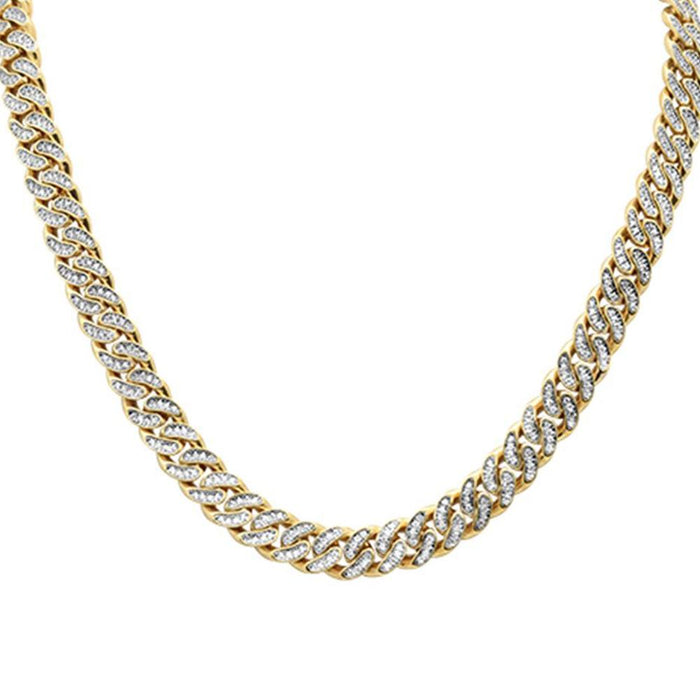 SPECIAL! 4mm 1.91ct G SI 14k Yellow Gold Round Diamond Cuban Necklace 20"