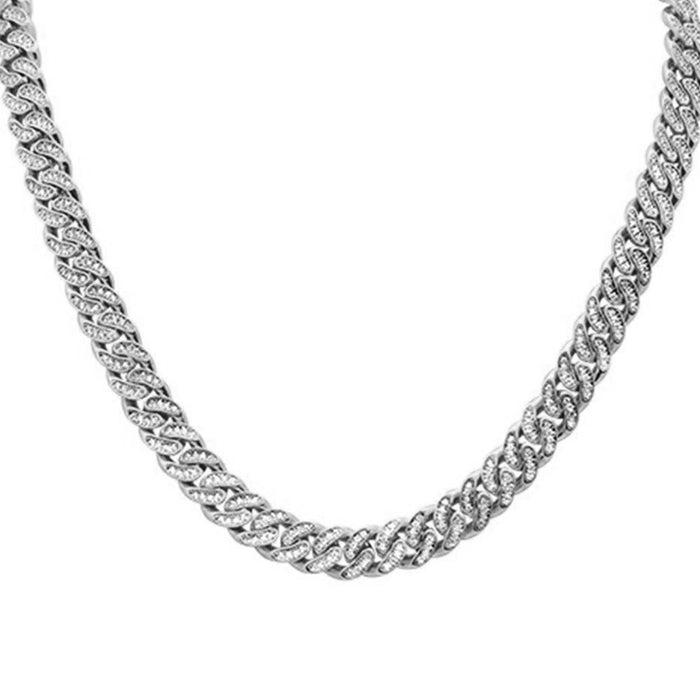 SPECIAL! 4mm 1.97ct G SI 14k White Gold Round Diamond Cuban Necklace 20"